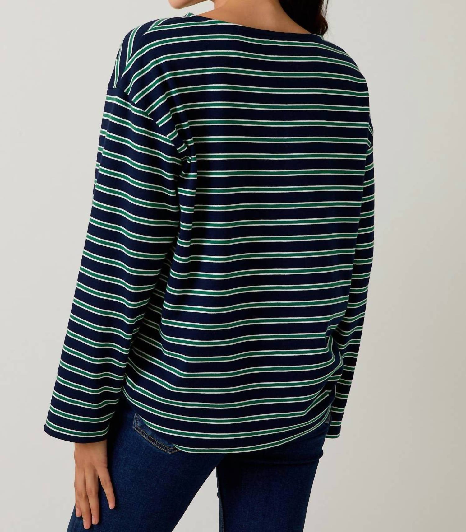 Sunday Edition - Stripe Boatneck Top