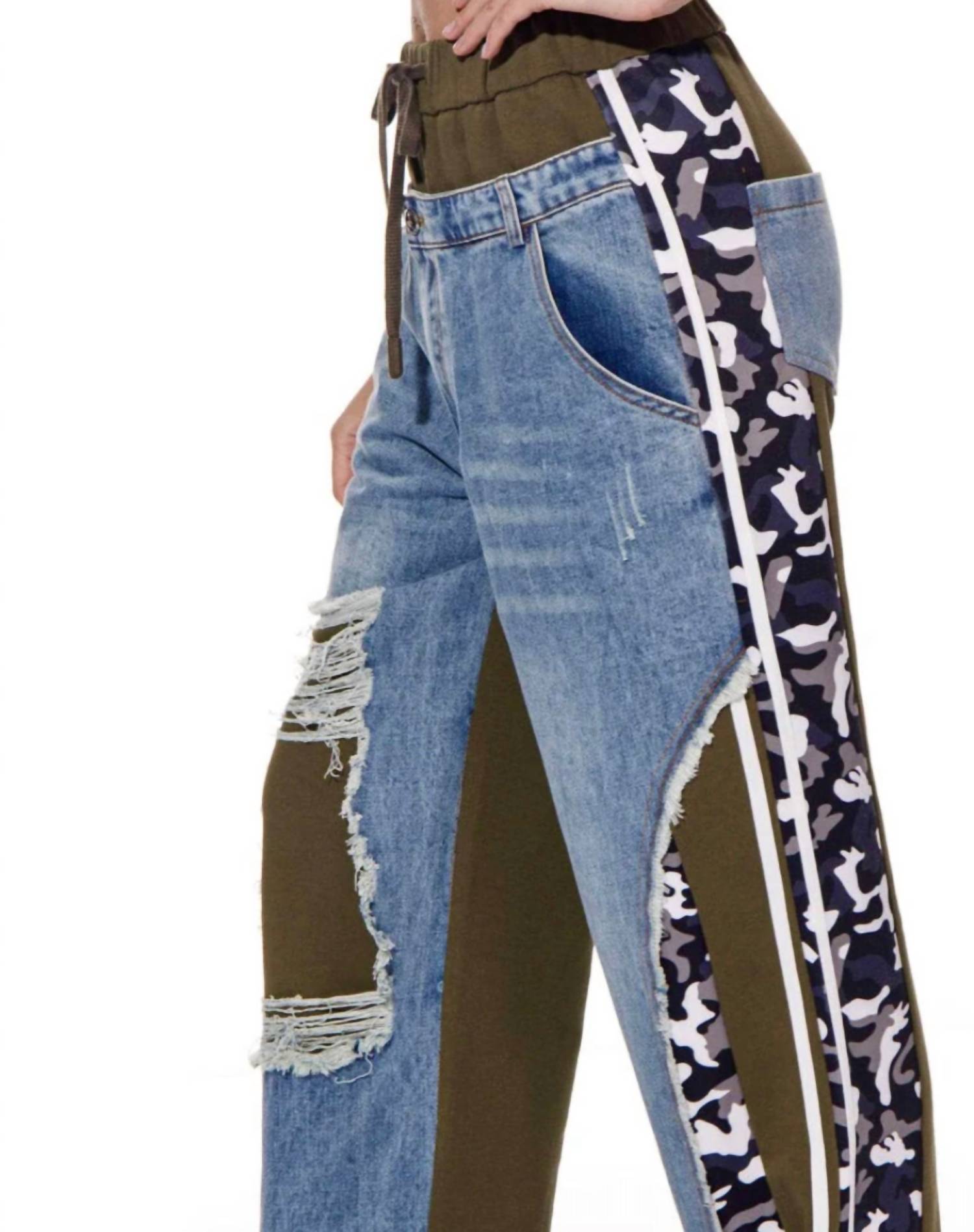 Little Secret Of Mine - Boho Elastic Waist Pockets Wide-leg Pants