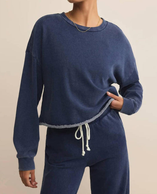 Z Supply - Circuit Knit Denim Sweatshirt