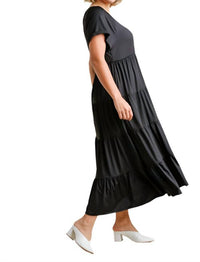 Umgee - Tiered V-neck Maxi Dress
