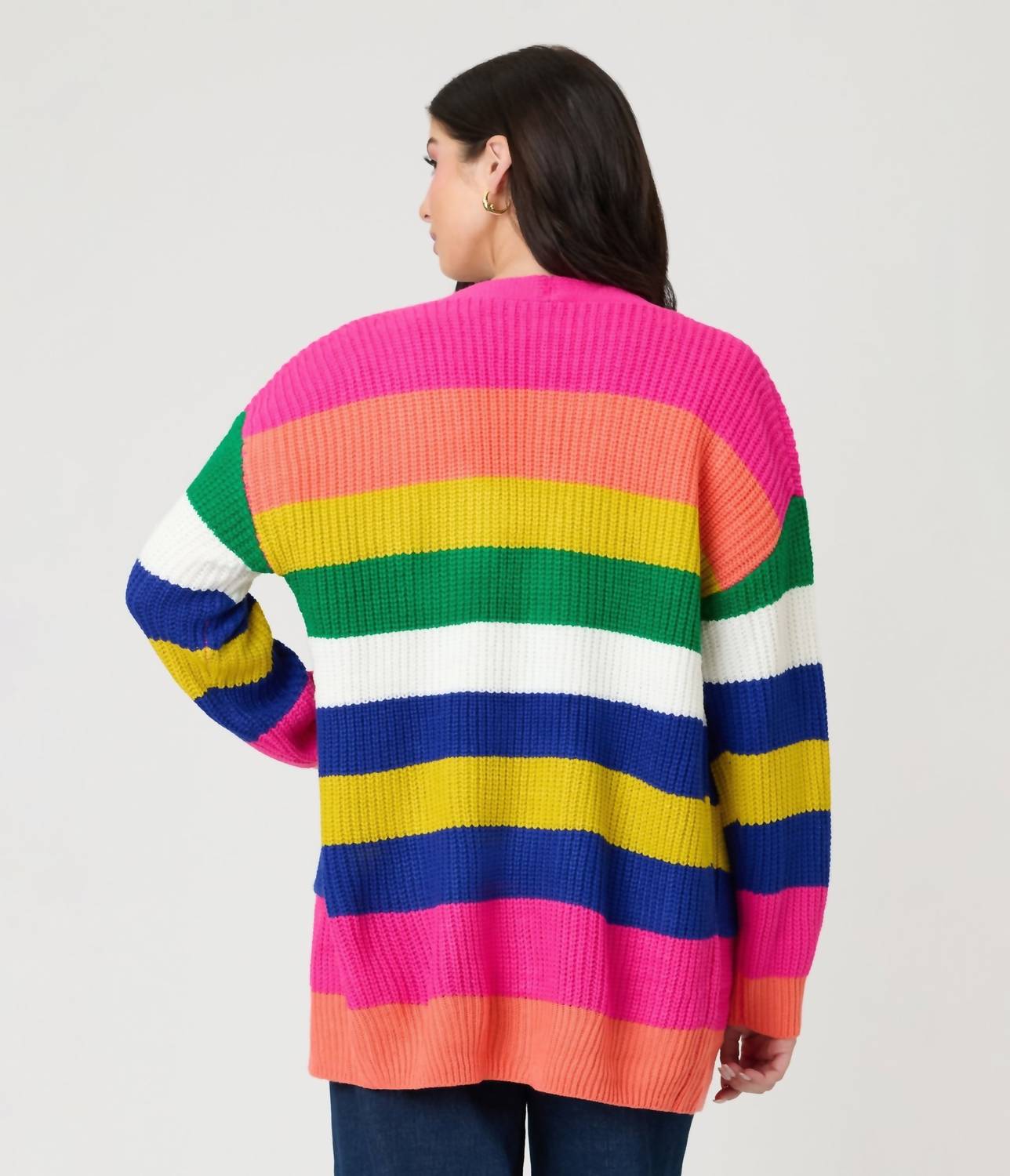 Bibi - Women's Rainbow Button-up Cardigan