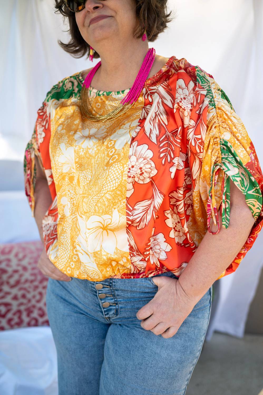 Flying Tomato - Printed Woven Top