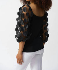 Joseph Ribkoff - Polka Dot Sheer Top