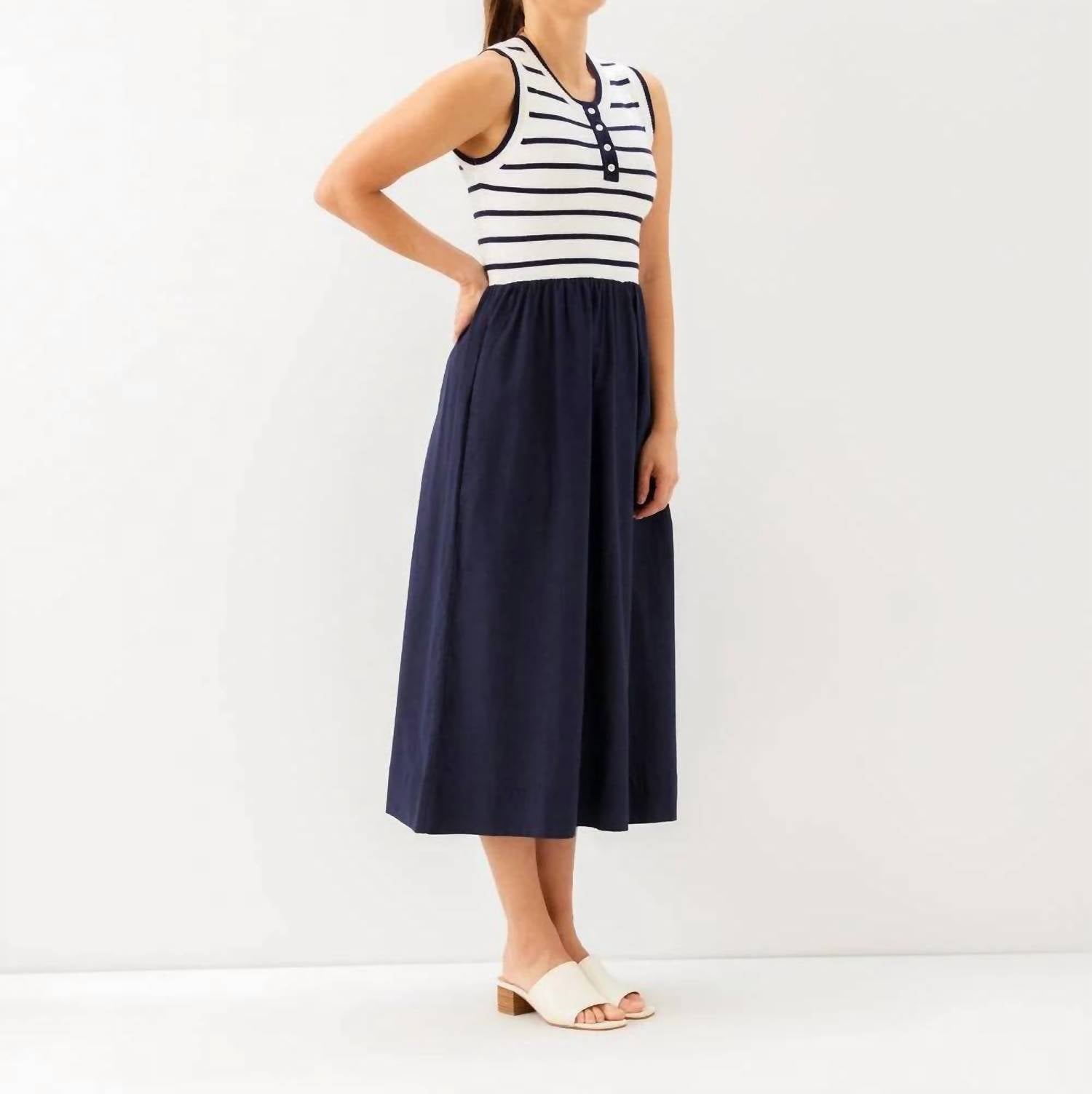 Karen Kane - Stripe Mixed Media Dress