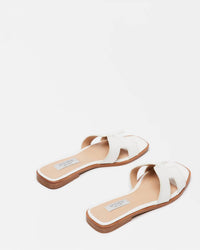 STEVE MADDEN Women's Haydn H Strap Leather Sandal in white - women's sandal - alternate view