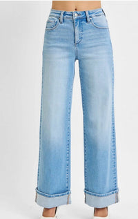Risen - High Rise Tummy Control Cuffed Jean