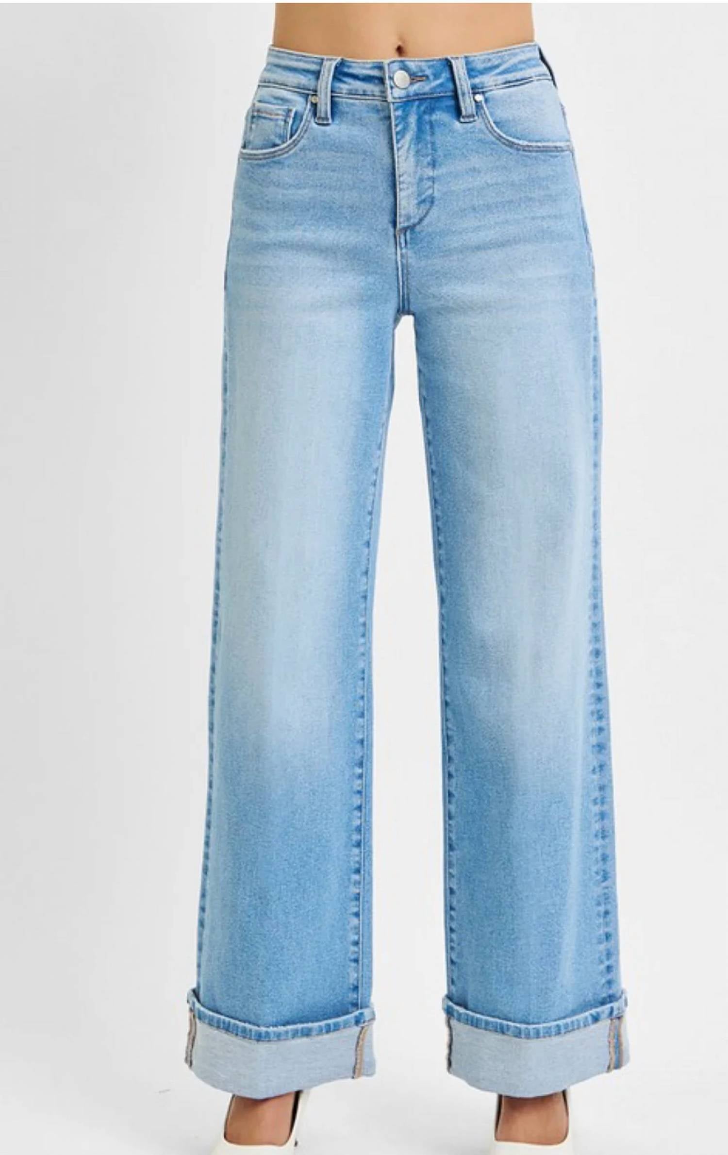 Risen - High Rise Tummy Control Cuffed Jean