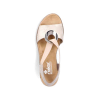 RIEKER Women's Fanni H6 Wedge Sandal in beige - women's shoe - view 4