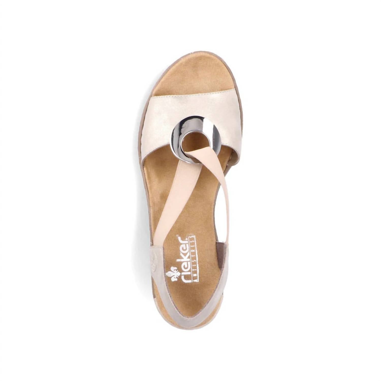RIEKER Women's Fanni H6 Wedge Sandal in beige - women's shoe - view 4