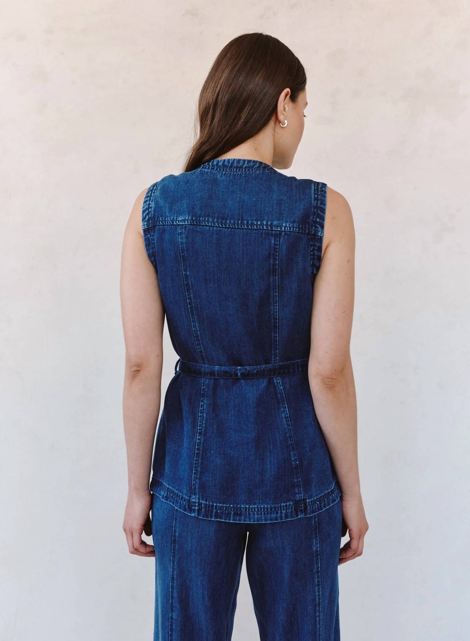 Bella Dahl - Seamed Belted Denim Vest