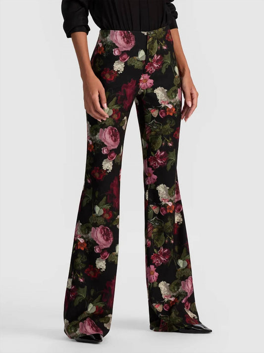 Alice + Olivia - Teeny Floral Boot Cut Pant