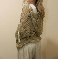 Pol - Montana Crochet Hooded Sweater