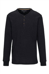 North River - Men's Waffle 3 Button Henley Top