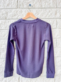 XIRENA Theo Long Sleeve Top in grey smoke - women's long sleeve top - alternate view