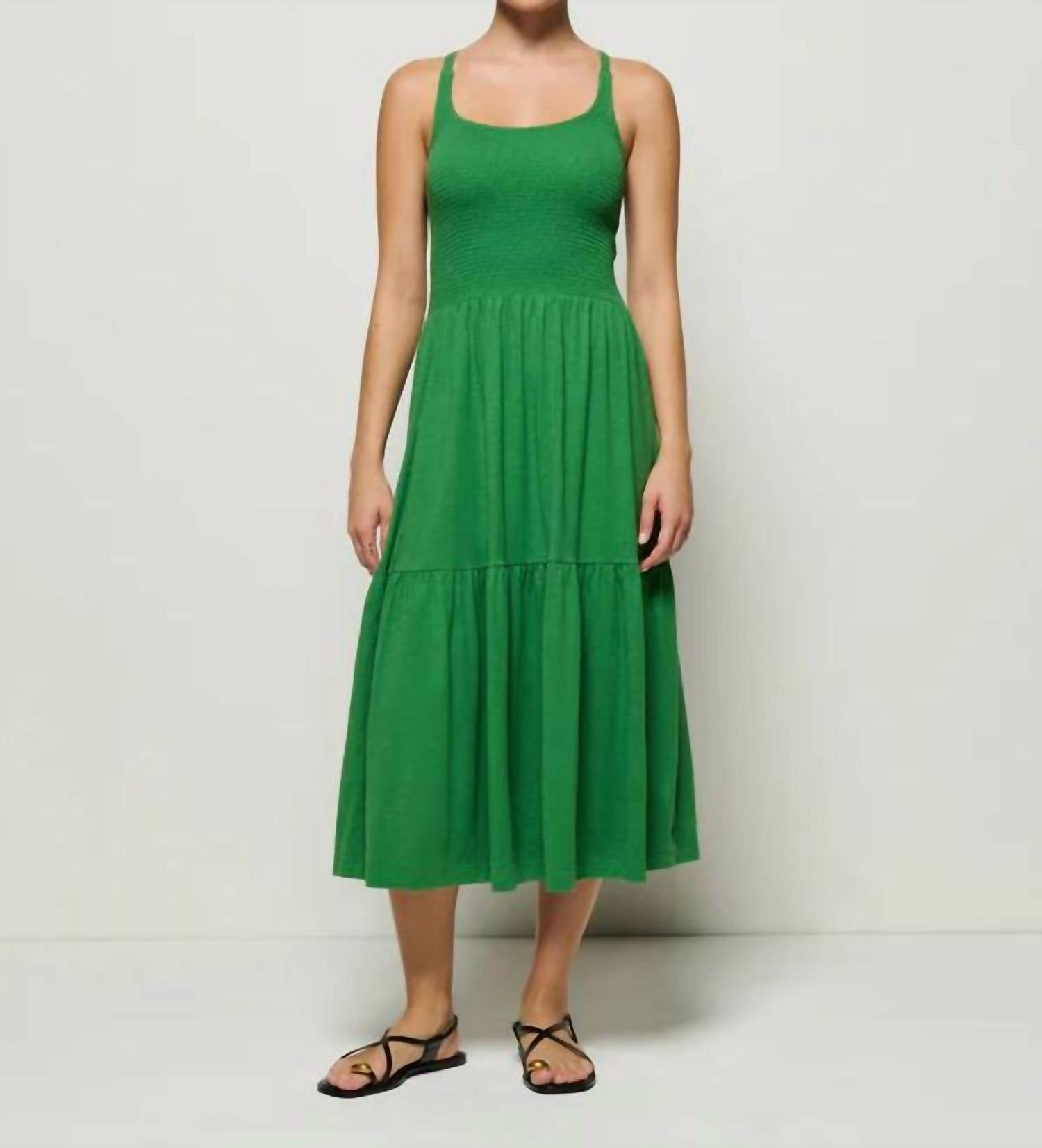 Nation Ltd - La Penelope Smocked Midi Dress