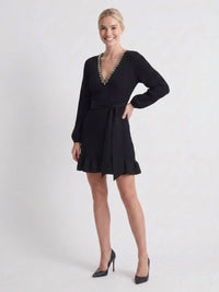 Milly - Liv Crystal Embellished Pleated Dress