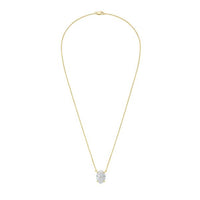Diana M Jewels - 8.00 Cts Lab Grown Oval East West Diamond Pendant Necklace
