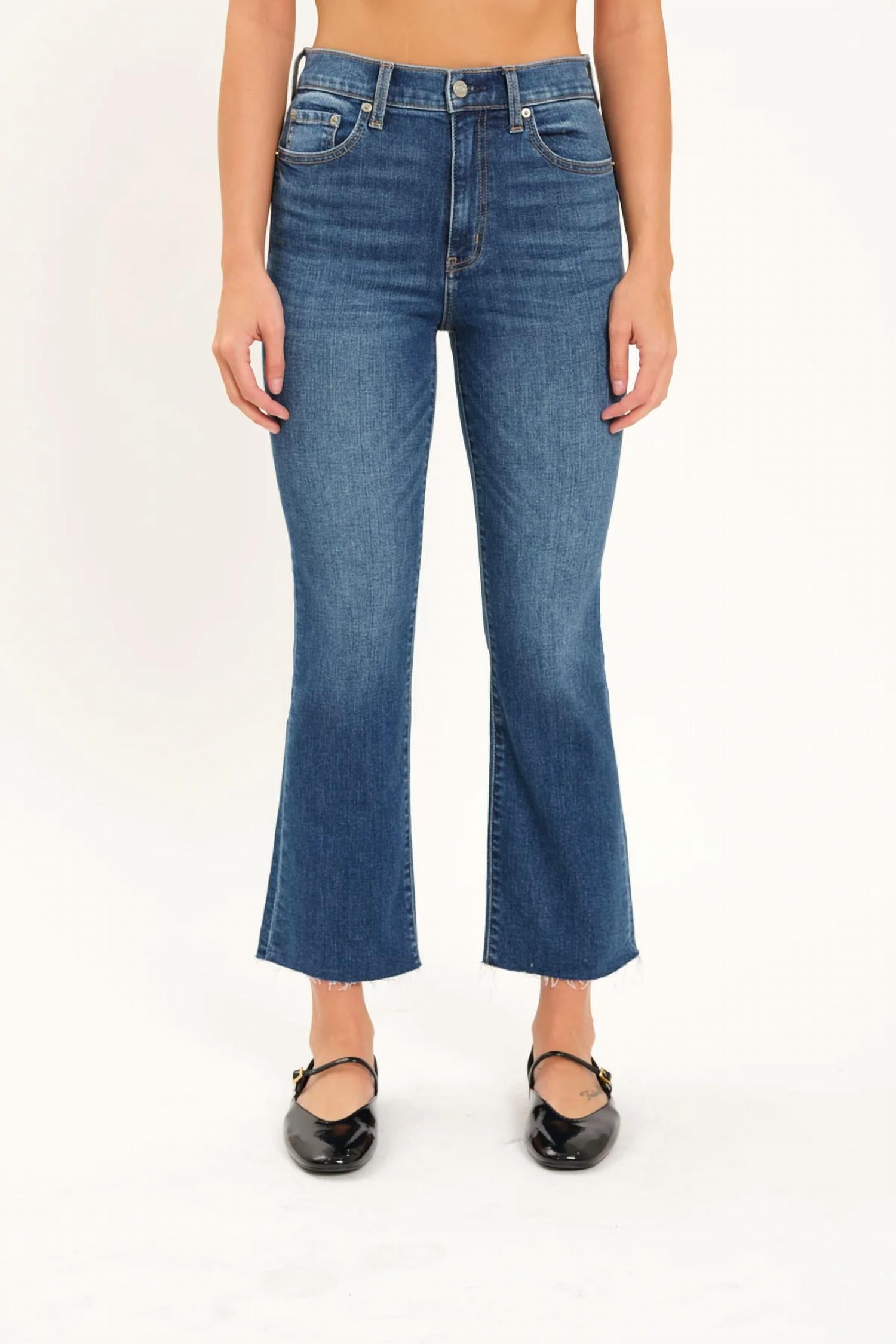Daze - Shy Girl High Rise Crop Flare Jeans