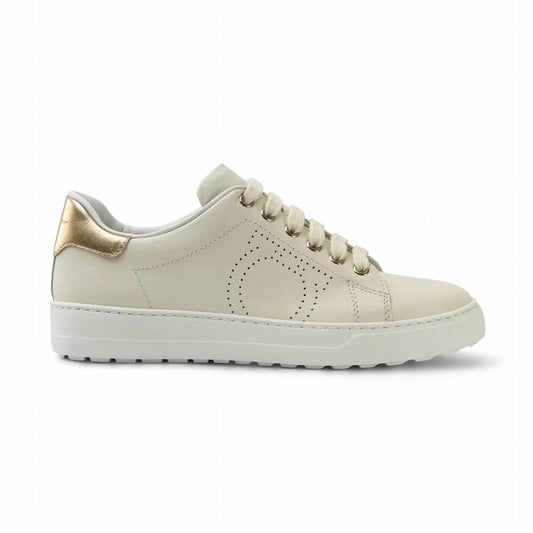 Salvatore Ferragamo - Women's Perforated Detail Leather Sneakers