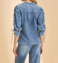 Fdj - Lace Up Sleeve Shirt