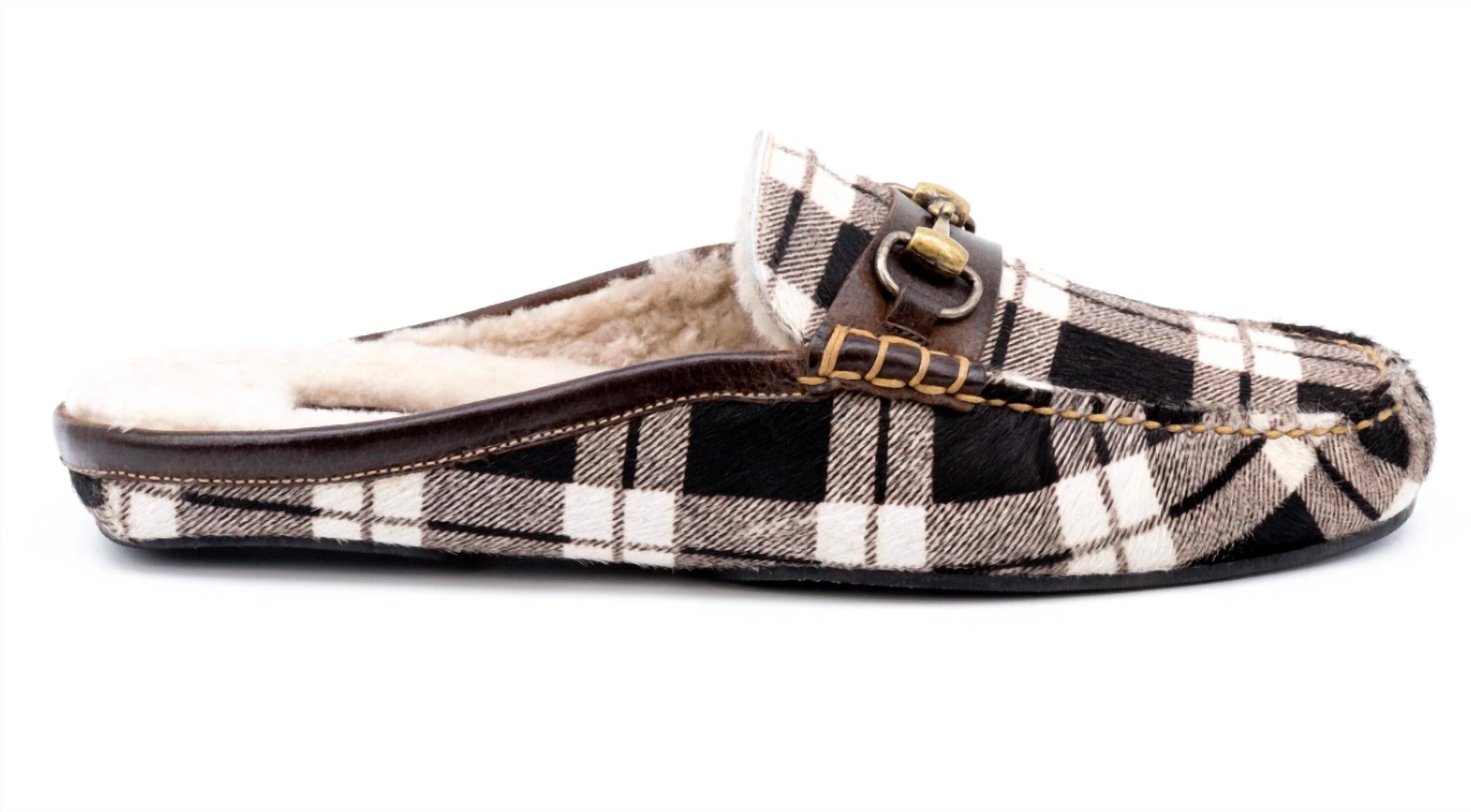 Martin Dingman Men's Cozy Slide in black white - men's loafer - view 5