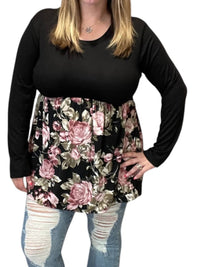Heimish Usa - Rose Floral Babydoll Top