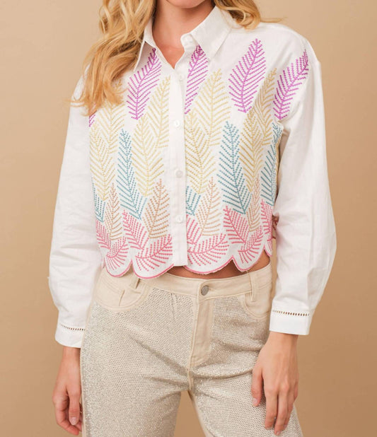 Blue B - Aurora Metallic Embroidery Shirt