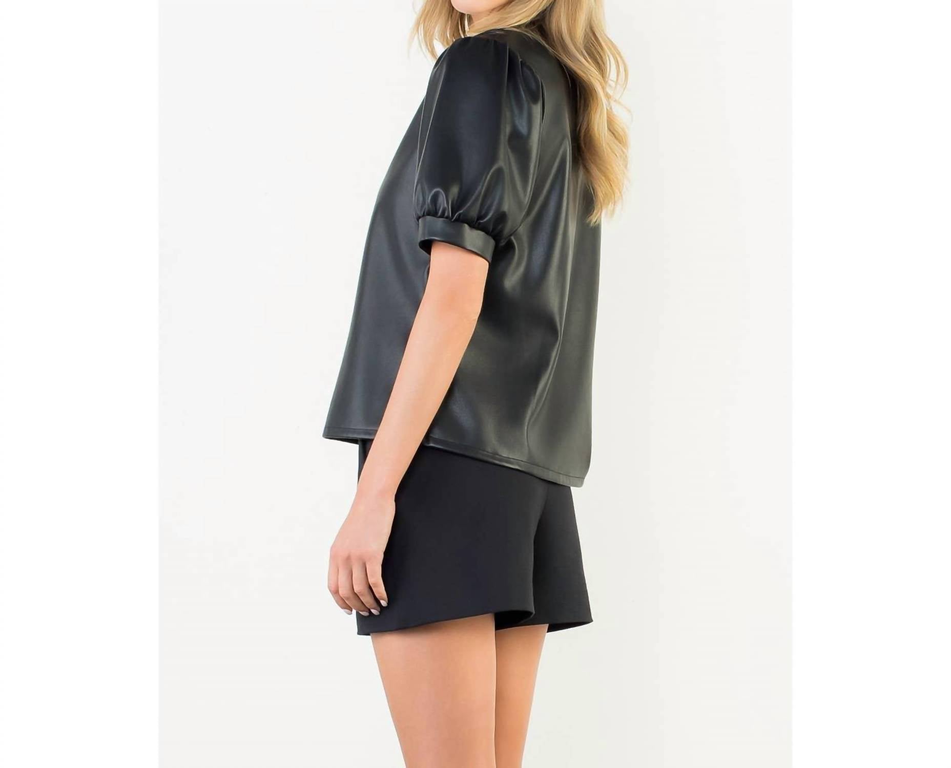 Thml - Puff Sleeve Leather Top