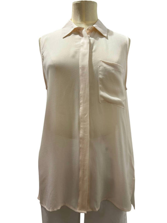 Repeat Cashmere - SILK CREPE SLEEVELESS SHIRT