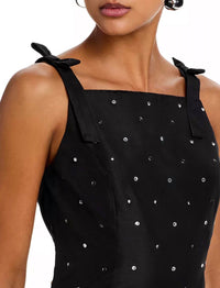 Aqua - Rhinestone Mini Dress