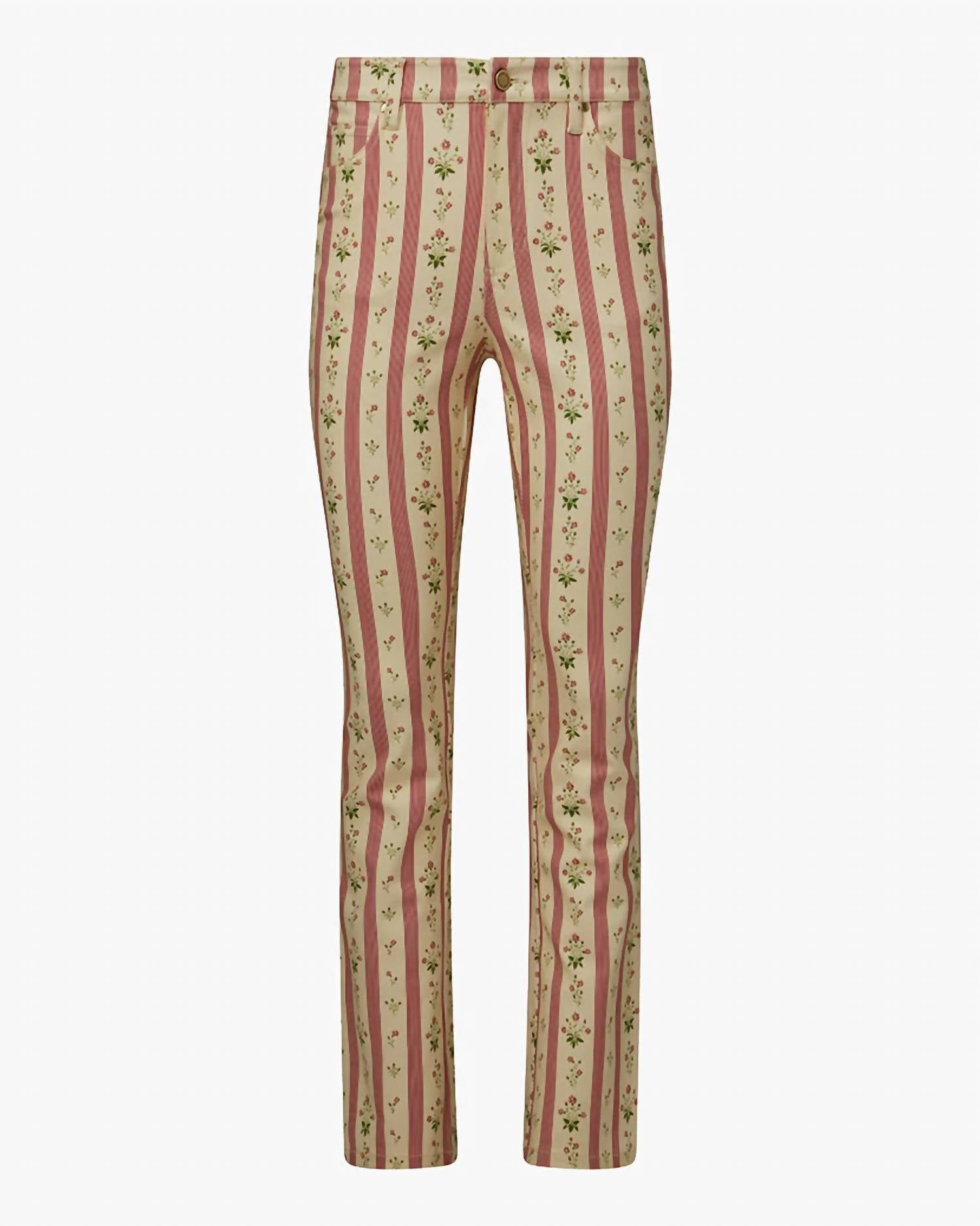 We Wore What - Floral Mid Rise Ankle Jeans