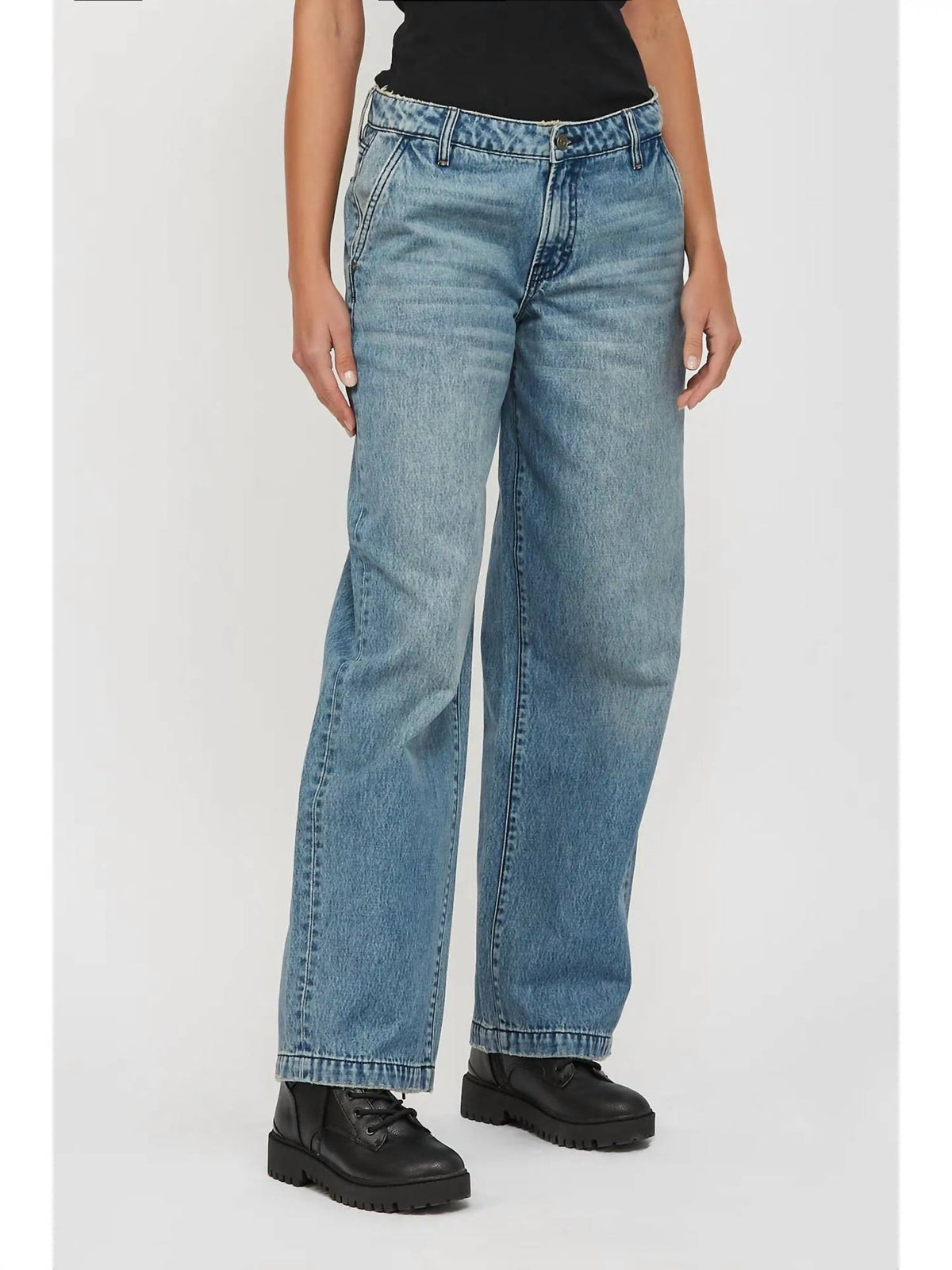 Hidden - Mid Rise Baggy Wide Leg Jeans