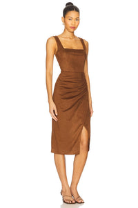 Steve Madden - Milo Faux Suede Dress With Front Slit