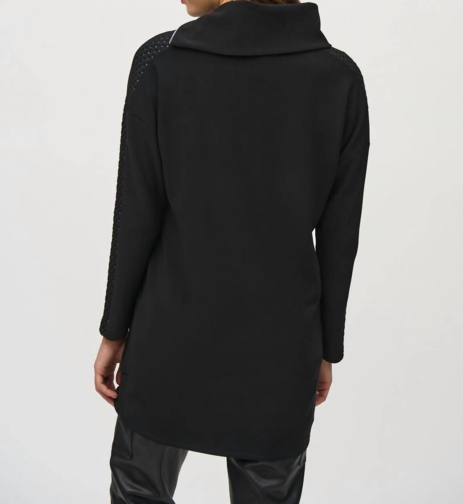 Joseph Ribkoff - Hi-low Mock Neck Long Sleeve Top