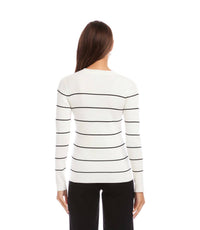 Karen Kane - Stripe Ribbed Sweater