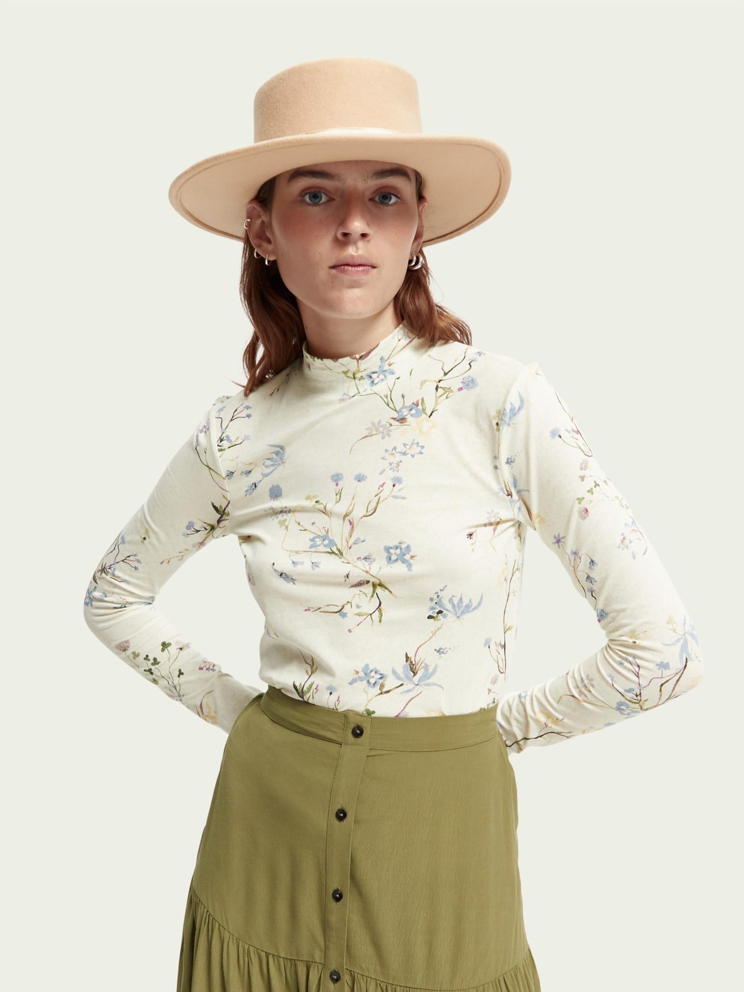 SCOTCH & SODA Women's Fedora Wool Hat in sand - women's hat - alternate view