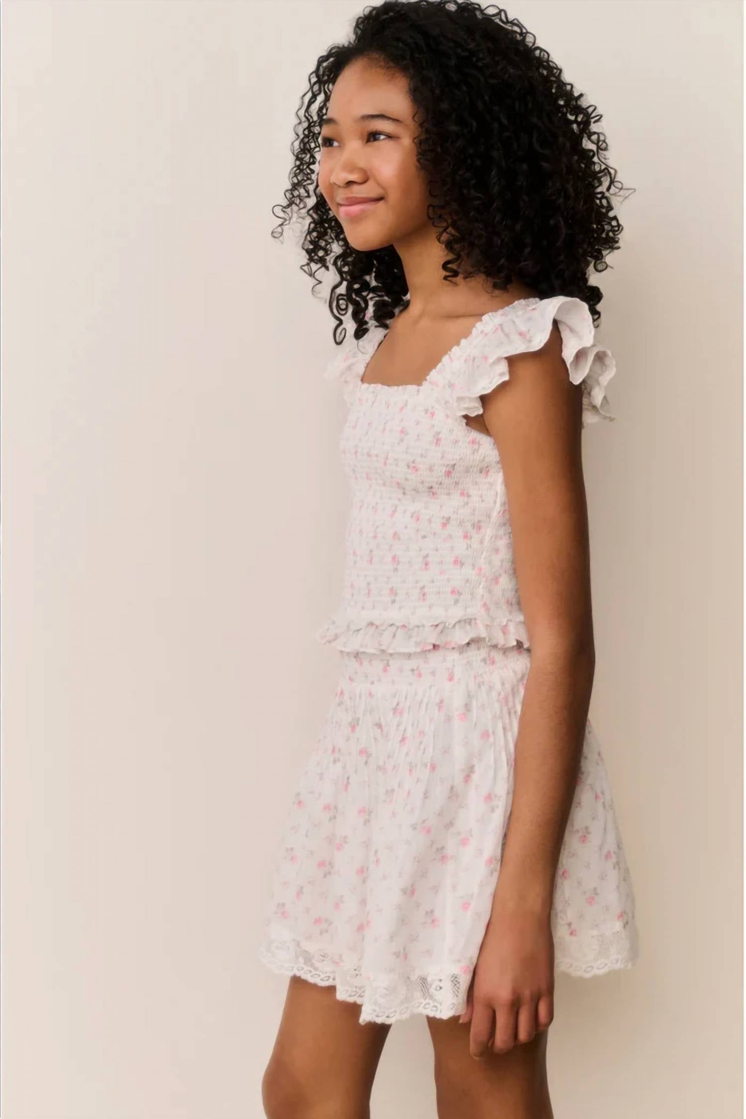 Loveshackfancy - Tween Solena Floral Cotton Skirt