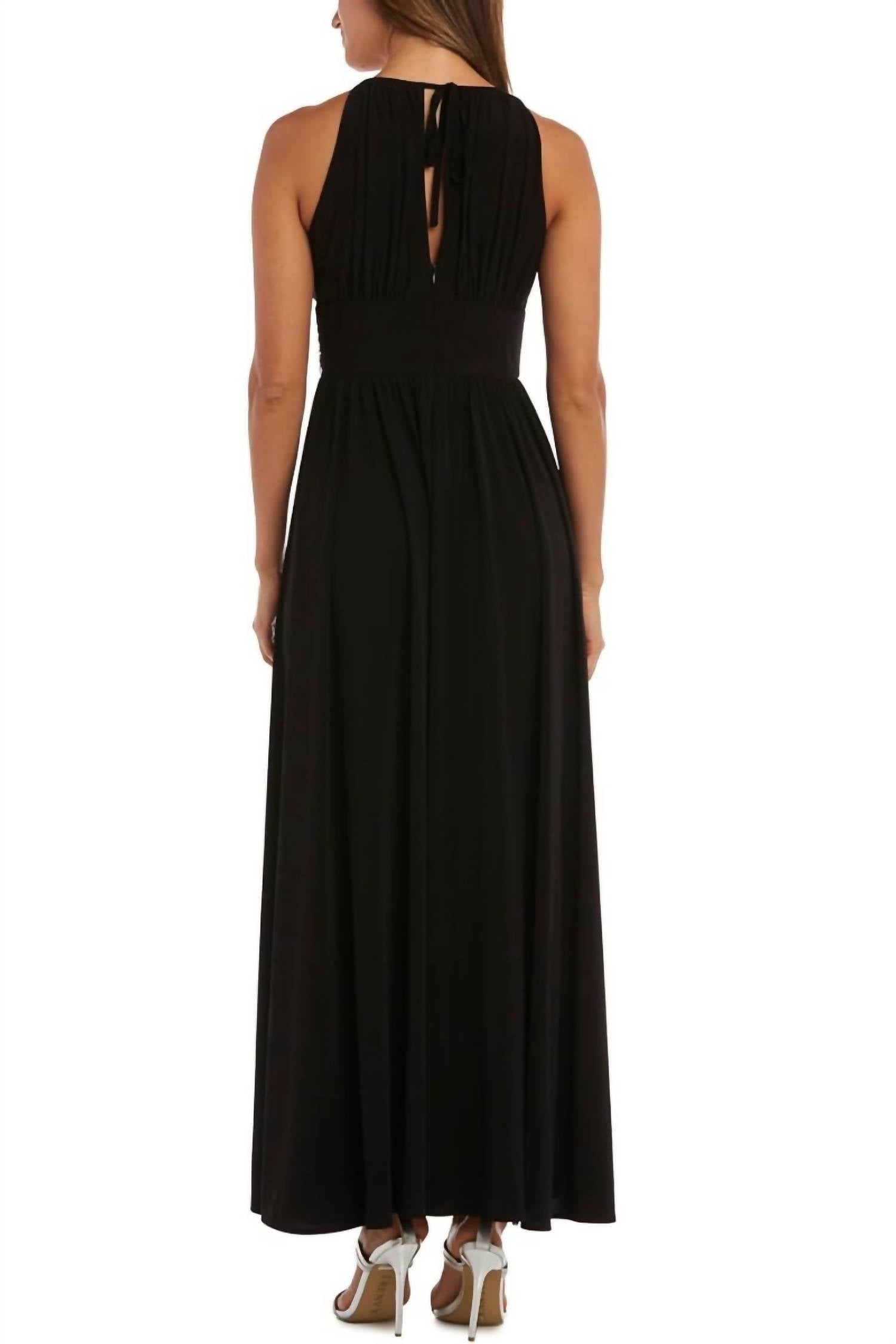 R&M Richards - Sleeveless Beaded Designer Evening Dress