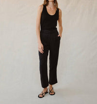 Bella Dahl - Women's High Waist Straight Leg Piped Side Pant