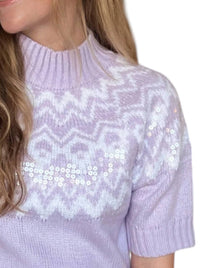 Design History - Juliana Short Sleeve Mock Neck Sweater