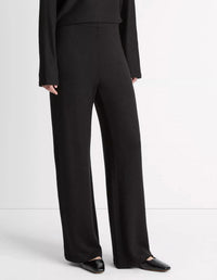Vince Cozy Wide Leg Pant in black - women's pants - detail view