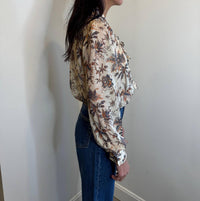Ulla Johnson Nina Ruffle Placket Blouse in cameo - women's blouse - alternate view