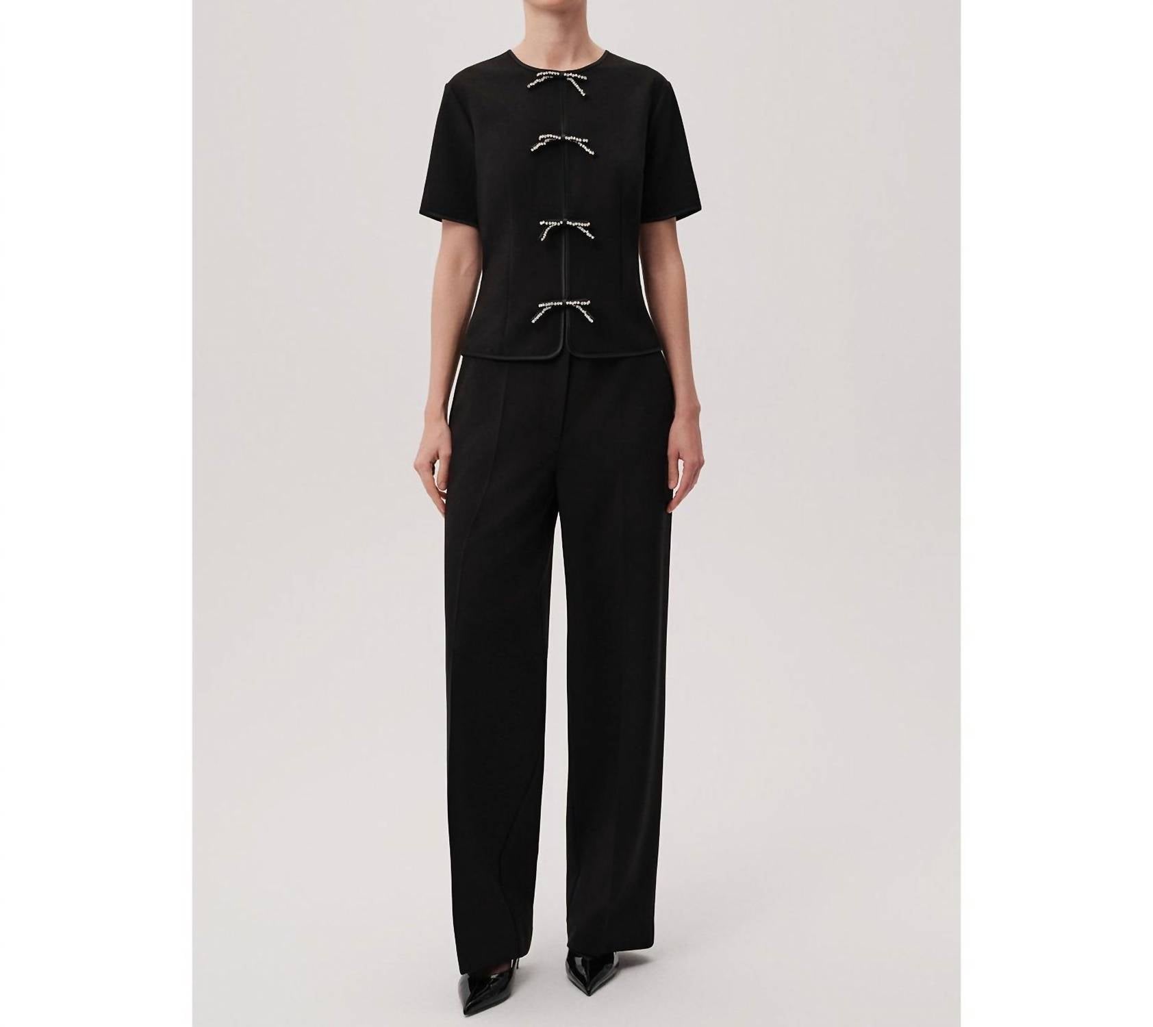 Exquise - Dove Short Sleeve Blouse