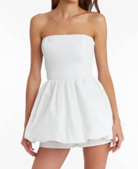 Amanda Uprichard Saylor Skort Romper in white - women's pants - detail view