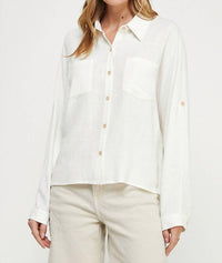Allie Rose - Long Sleeve Roll Tab Dolman Shirt
