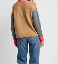 Lisa Todd - Women's Color Wheel Colorblock V Neck Sweater
