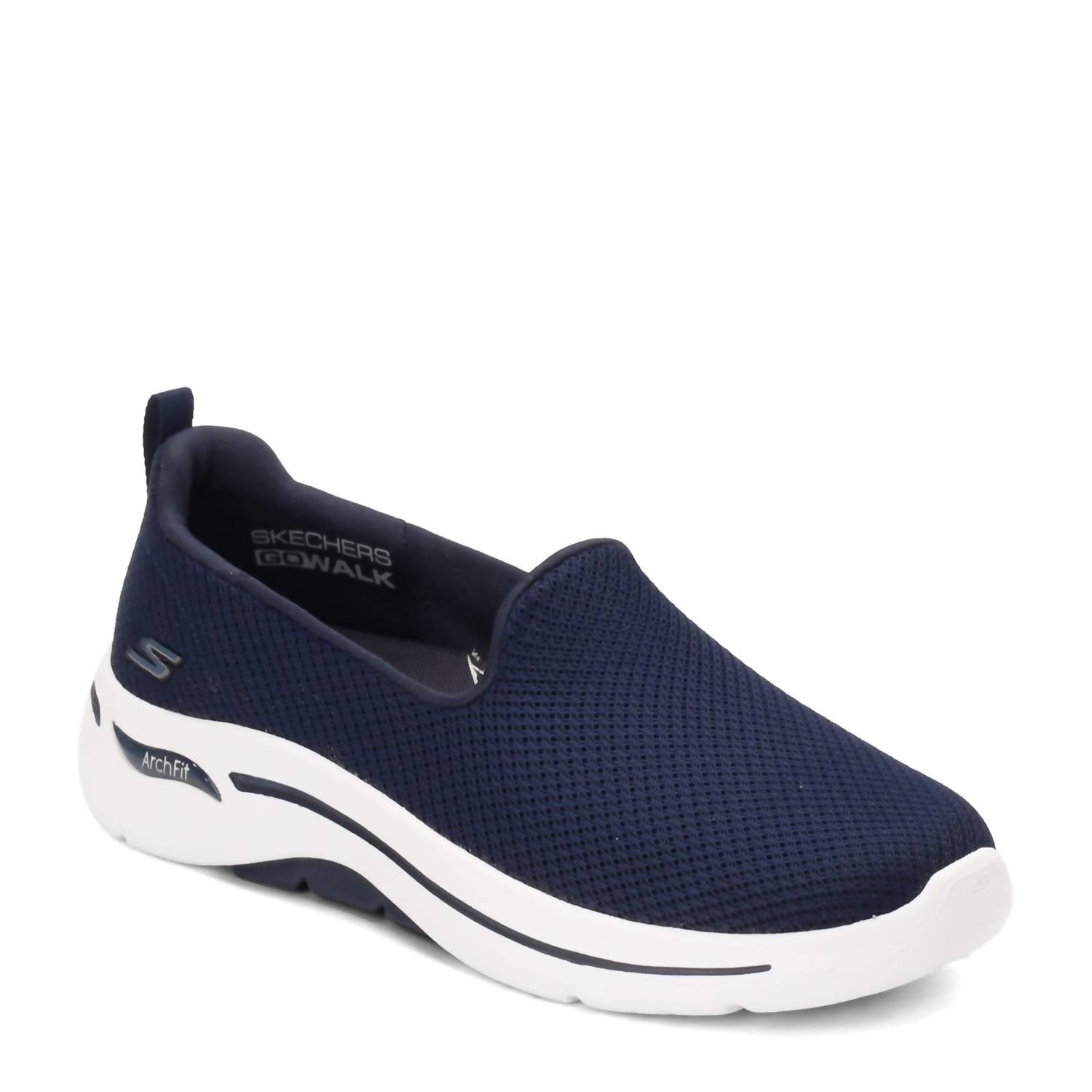 Skechers Women's Gowalk Arch Fit Grateful Slip On Sneaker in navy white - women's sneaker