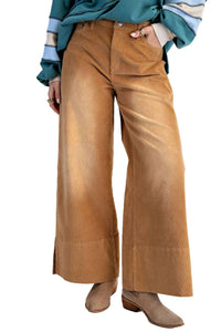 Easel - Stretch Baby Corduroy Wide Leg Pants