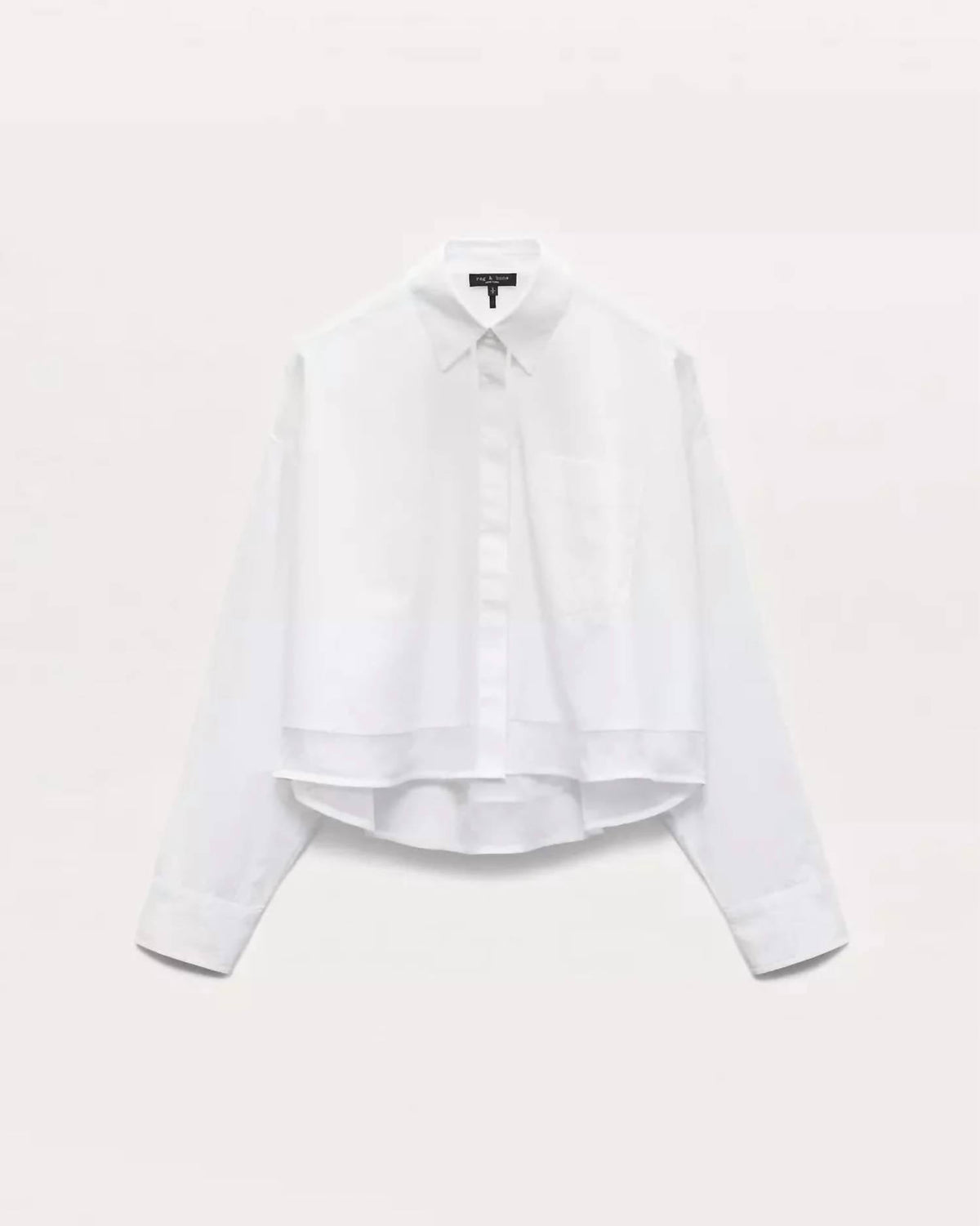 Rag & Bone - Beatrice Cropped Poplin Organza Shirt