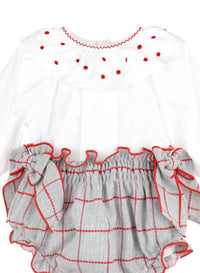 Sophie & Lucas - Girls Holiday Checks Two Piece Set